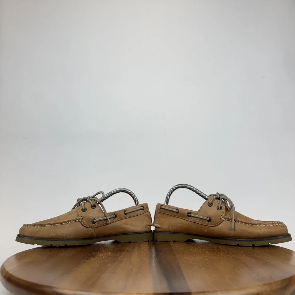 Mens Sperry Authentic Original Brown 2-Eye Leather‎ Boat Shoes Size 8 M GUC